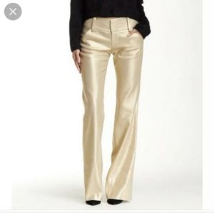 Alice + Olivia gold pants